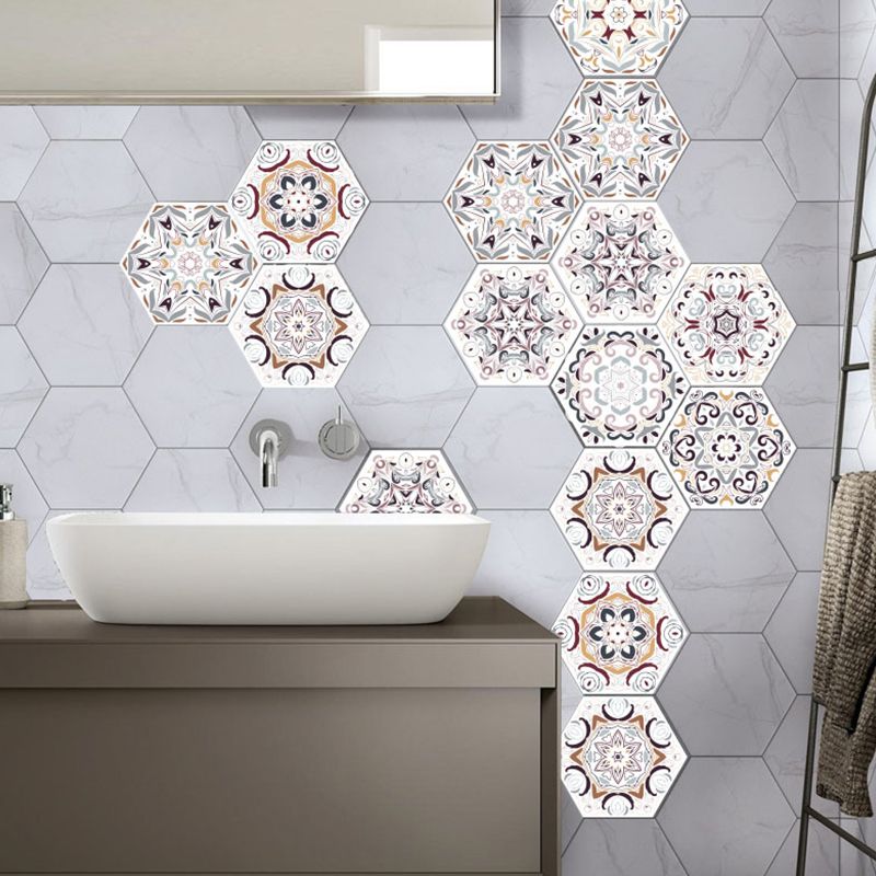 Peel and Stick Snowflakes Wallpaper Panel Bohemian Style PVC Wall Covering, 10-sq ft