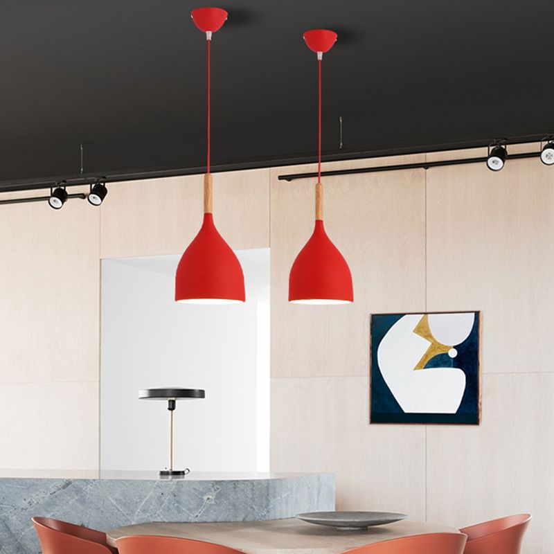 Bowl Shape Hanging Light Modern Style Metal 1 Light Hanging Lighting for Living Room