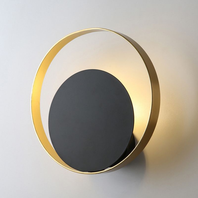 Electroplate Iron Single Wall Lamp in Modern Artistic Style Circular Indoor Wall Sconce