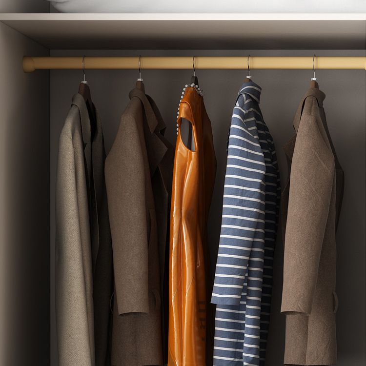 White Colour Wardrobe Contemporary Wooden Wardrobe Closet with Drawer