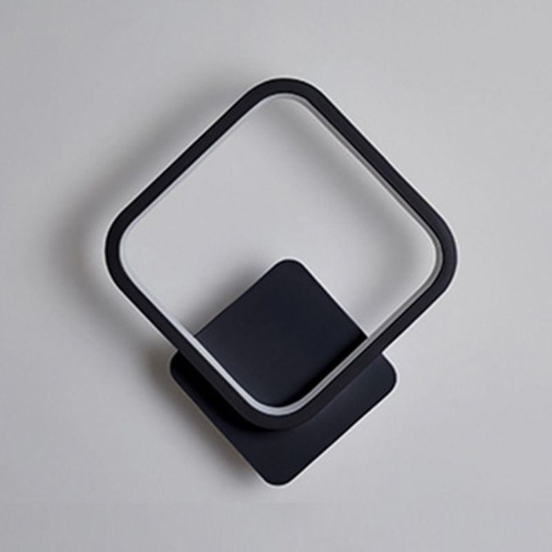 Modernism Single White/Black Wall Mounted Sconce Metal LED Wall Light