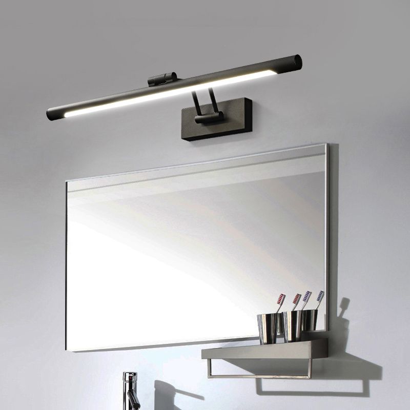 Single Modernism Black Bathroom Vanity Light LED Bath Bar for Bedroom