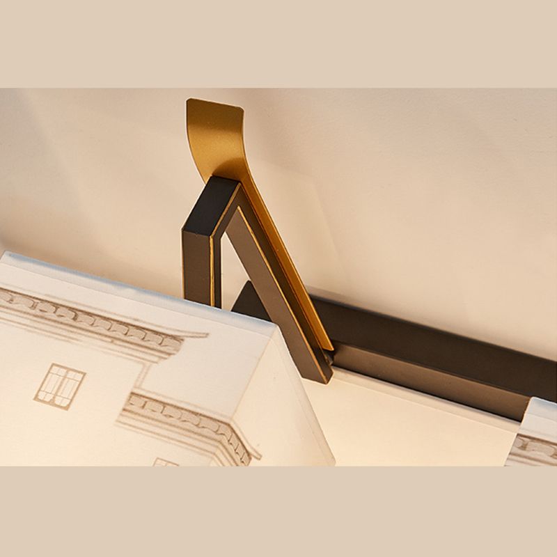 Weiße Sputnik -LED -Deckenlicht in traditionellen künstlerischen Stoffnern in der Innenhöhe mit Keramikblumendekoration