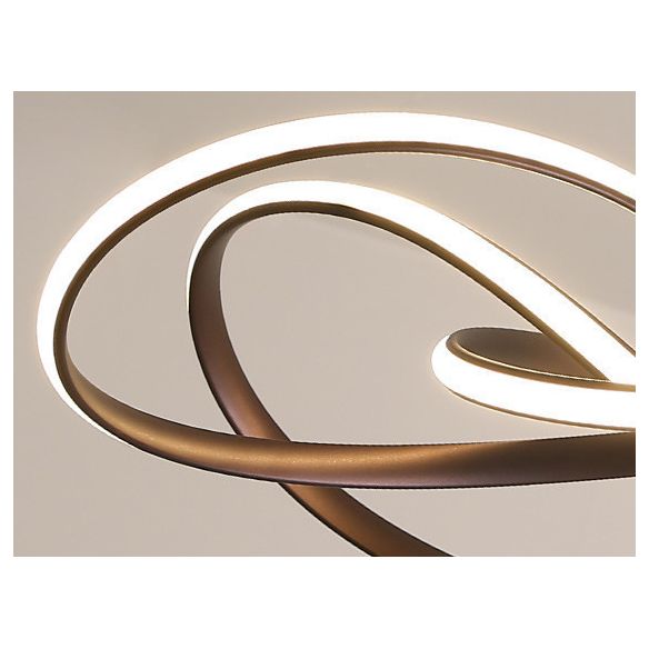 Lampada lampadina a LED contemporanea lampadario a pendente lampadario attorcigliato con tonalità metallica