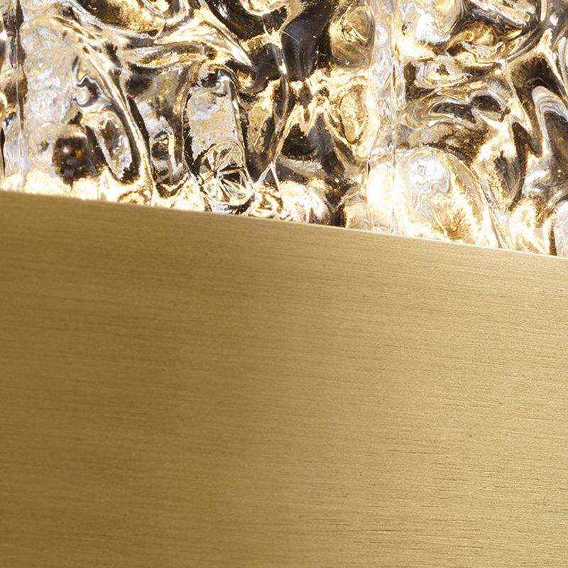 Light Luxury Style LED Pendant Chandelier Circular Glass Chandelier Lamp for Living Room