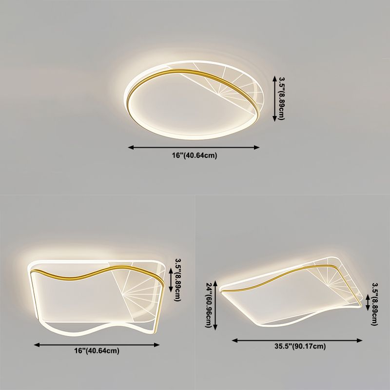 Éclairage de la bouffée de vidange Geometric Flush Mount Light Flush-Mount Light Fixture