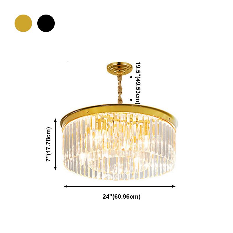 Plafonnier rond en cristal de Style Simple et moderne, luminaire décoratif d'intérieur, idéal pour un salon
