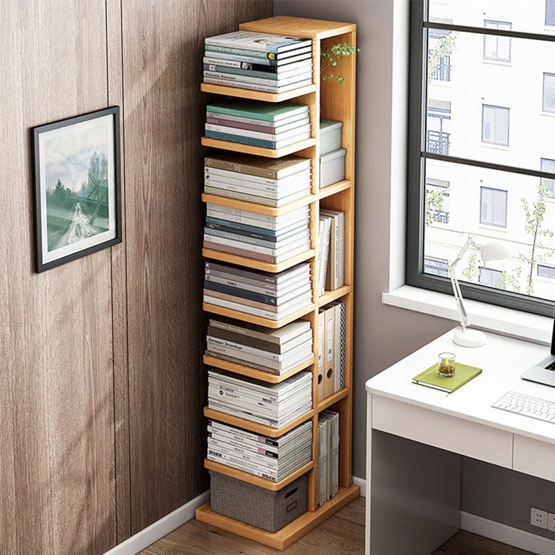 Modem & Contemporary Geometric Bookcase Wooden Book Shelf 11.8" Wide