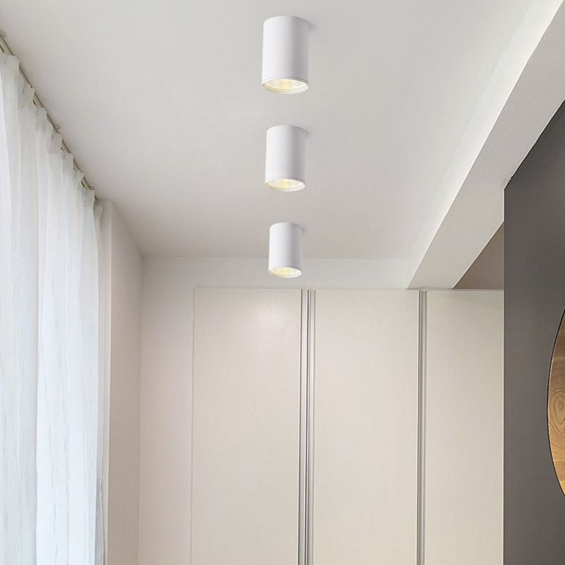 Aluminum Tubular Flush Mounted Lamp Nordic Style LED Ceiling Fixture for Hallway