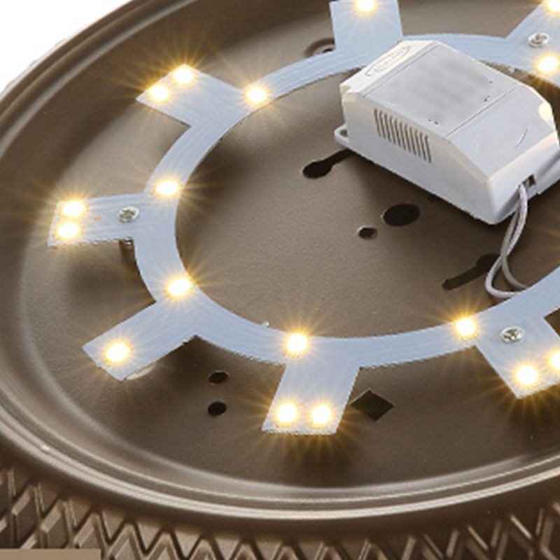 Classic LED Flush Mounted Lamp White Glass Ceiling Light for Bedroom