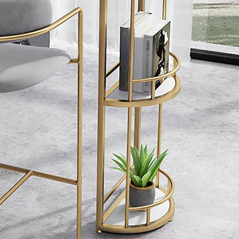 Tavolo da pranzo in pietra bianca glam tavolo da bistrotto interno ovale con scaffale