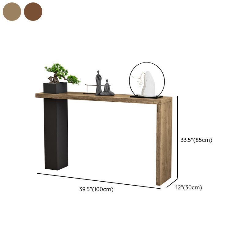 Solid Wood Rectangle Console Table 33.46-inch Tall Accent Table for Hall
