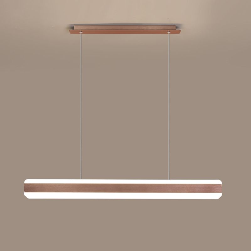Linear Acrylic Hanging Light Fixture Minimalistic LED Island Pendant for Dining Room