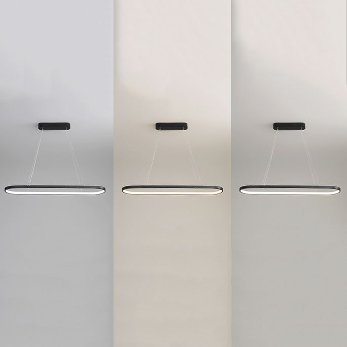 Nordic Linear Chandelier Metal Single Light Chandelier Pendant for Living Room