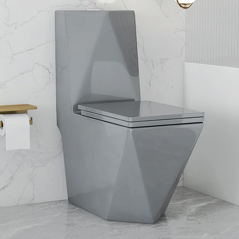 Traditional Siphon Jet Concealed Tank Flush Toilet Floor Mount Toilet Bowl with Seat