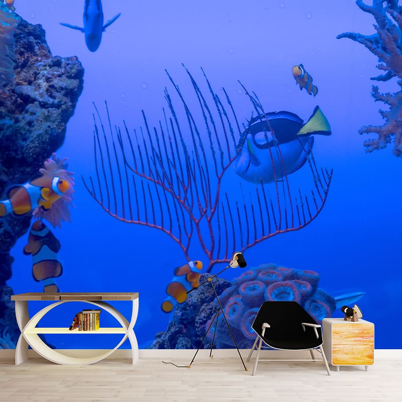 Underwater World Mural Wallpaper Sleeping Room Wall Decor, Made to Measure