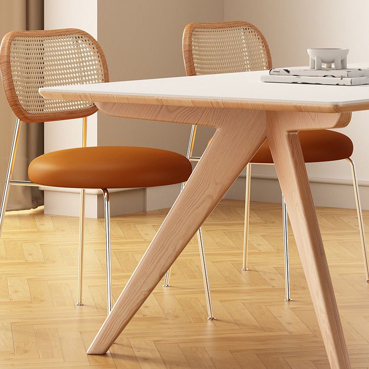 Modern Style Dining Table Stone 4 Legs Table for Dining Room