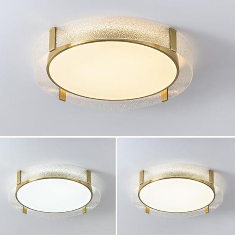 Ronde Flush Light Fixtures Glas Traditionele Flush Mount Plafond Light Fixture