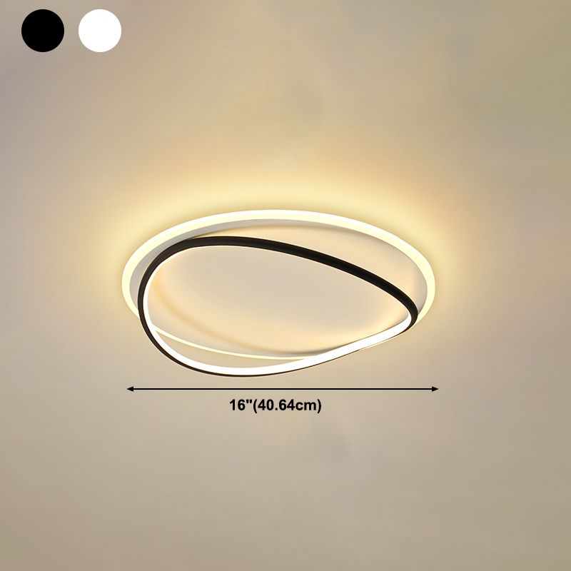 Luminaires de plafond LED à abat-jour en Silicone à géométrie de lumière encastrée moderne pour chambre à coucher