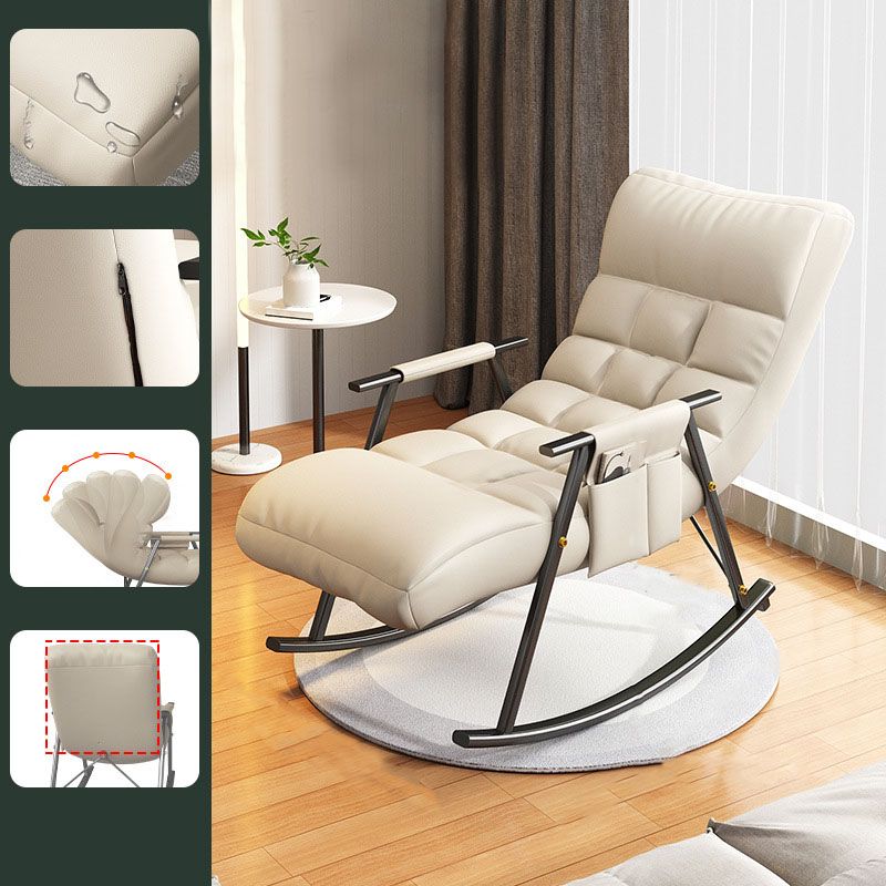 Bedroom and Balcony Single Simple Rocker Chair Waterproof Lazy Sofa Chair