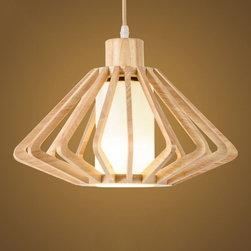 Holz Diamond Anhänger Beleuchtung Vorlagen zeitgenössischer Stil Holzhängeanhänger Licht