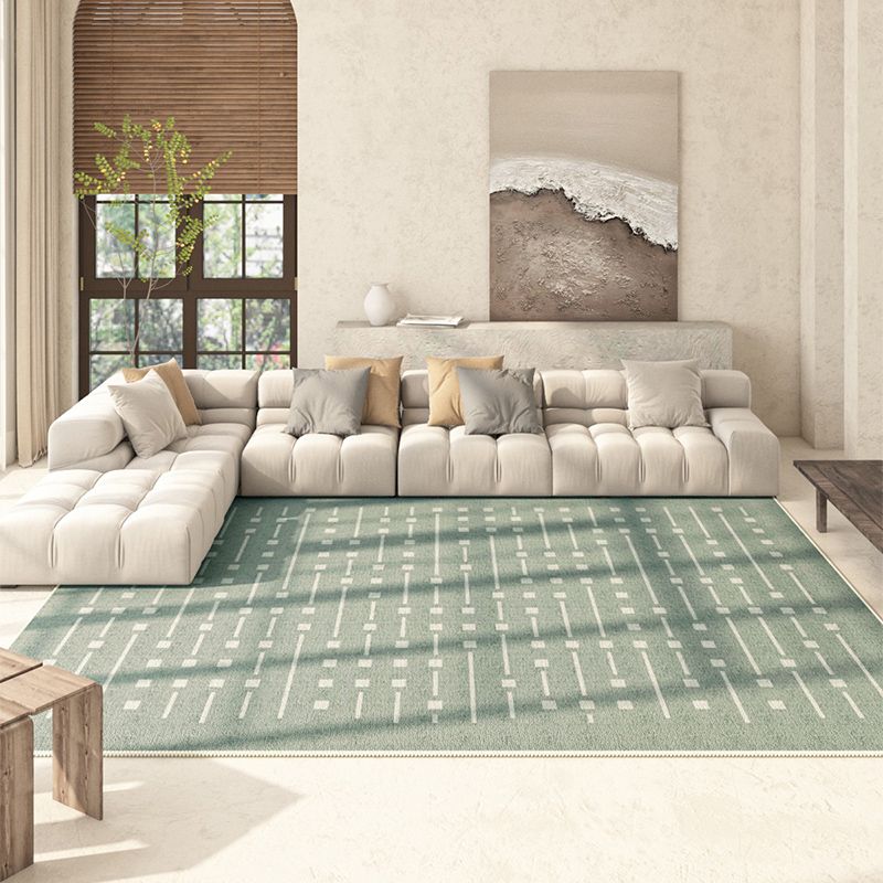 Grey Modern Rug Polyester Circle Rug Non-Slip Backing Rug for Home Decoration