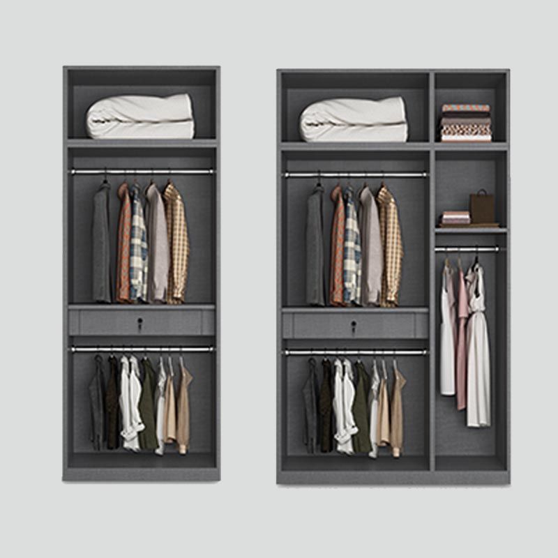 Modern Style Wardrobe White Colour Wooden Wardrobe Closet with Drawer