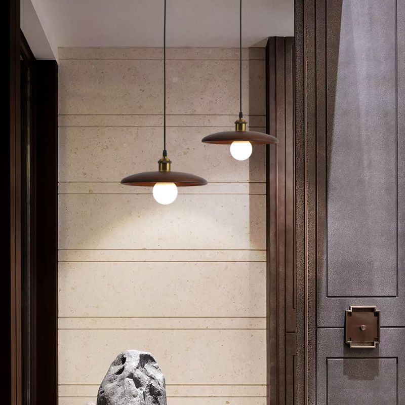 Couvre-pot forme d'éclairage suspendu en bois massif de style moderne 1 lampe de suspension légère pour le chevet