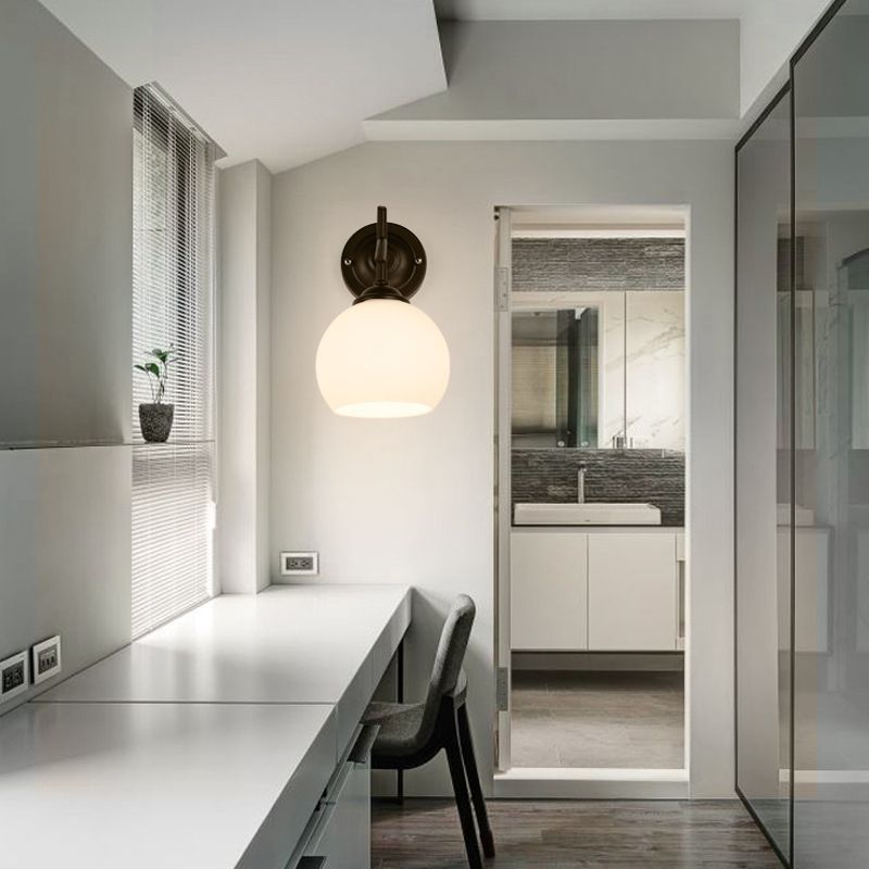 Industrial Style Wall Sconce Grass 1 Light Sconces in Black for Living Room