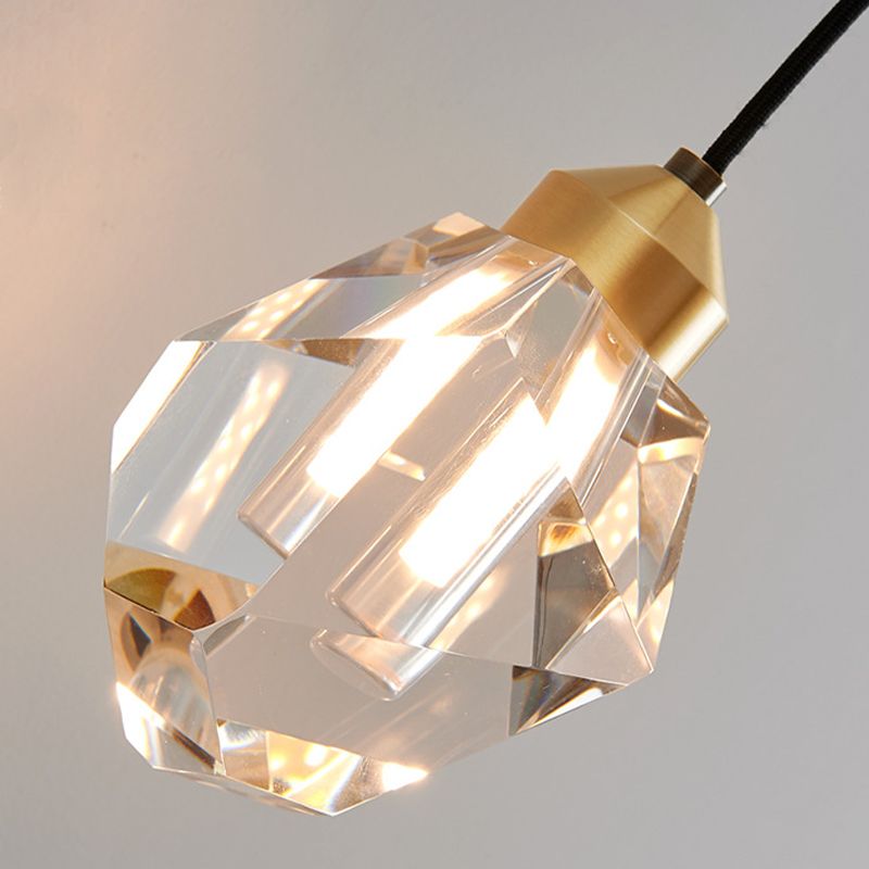 Contemporary Wall Sconce Crystal and Brass Sconce Lighting for Hallway