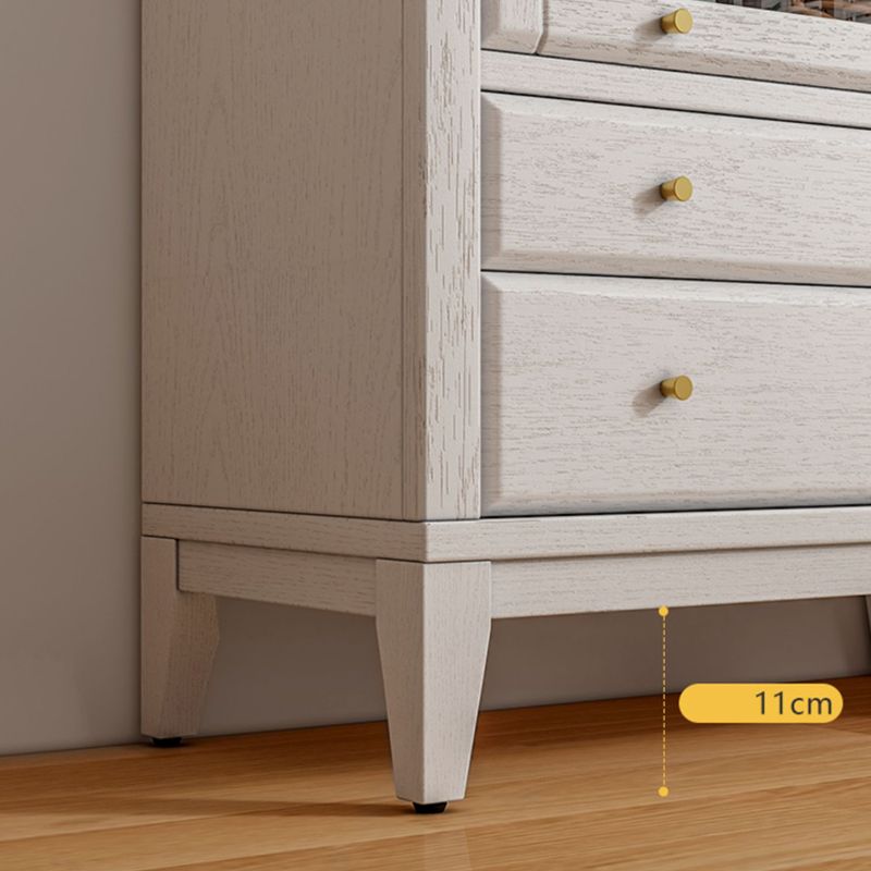 White Standard Bookshelf Modern Wooden Bookcase with Cabinets