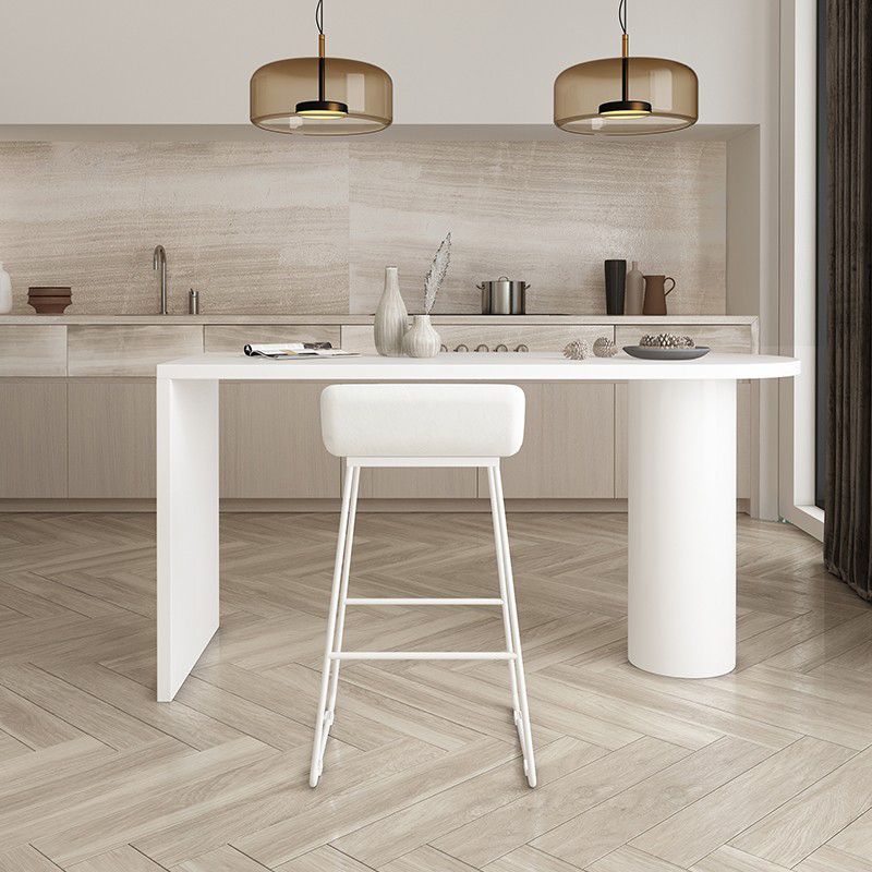 Indoor Contemporary Solid Wood Double pedestal Bar Dining Table