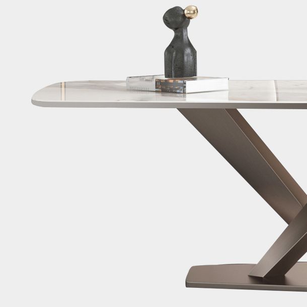 Nordic 1/4/5/7 Pieces Dining Sintered Stone Dining Table Set with Metal Legs