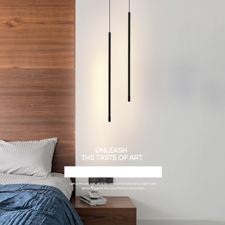 Linearer LED -Anhänger Minimalistischer Aluminium -Nacht