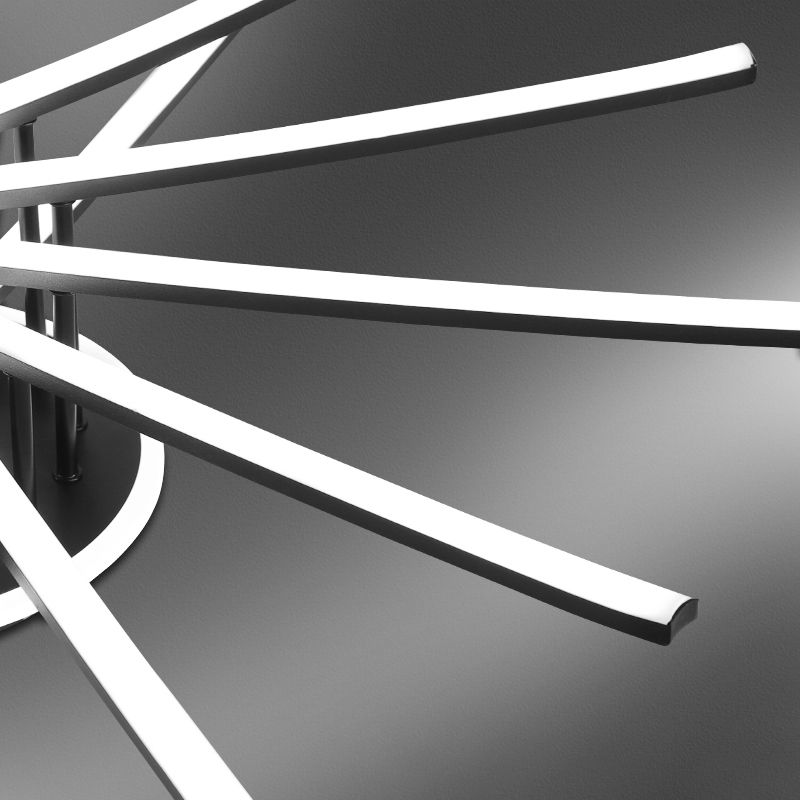 Lampada da soffitto a semi-incasso Line Lampada da soffitto moderna in metallo per soggiorno a LED