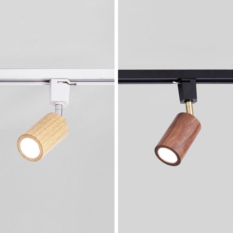 Kits d'éclairage sur rail en rondins nordiques, minimaliste japonais, pour la maison, le salon, Rail de guidage à Angle réglable, petit projecteur monté en Surface