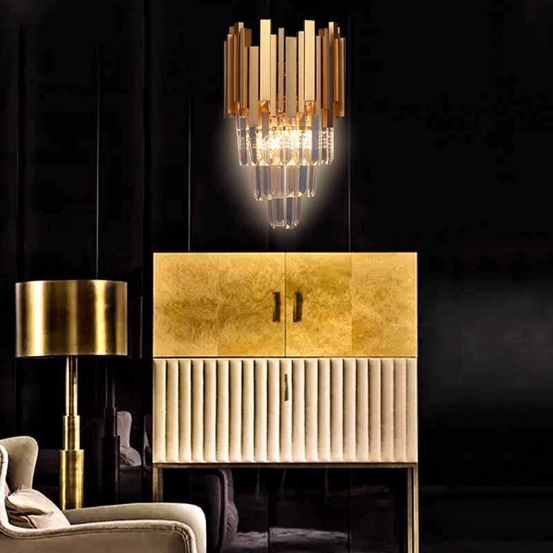 Kristallgeometrische Schatten Wandleuchte moderne Wandhalterung Leuchte in Messing