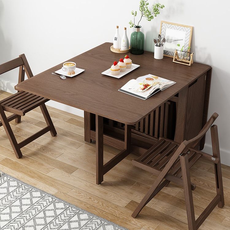 Rubberwood Solid Wood Dining Table Mid-Century Rectangle Dining Site Table