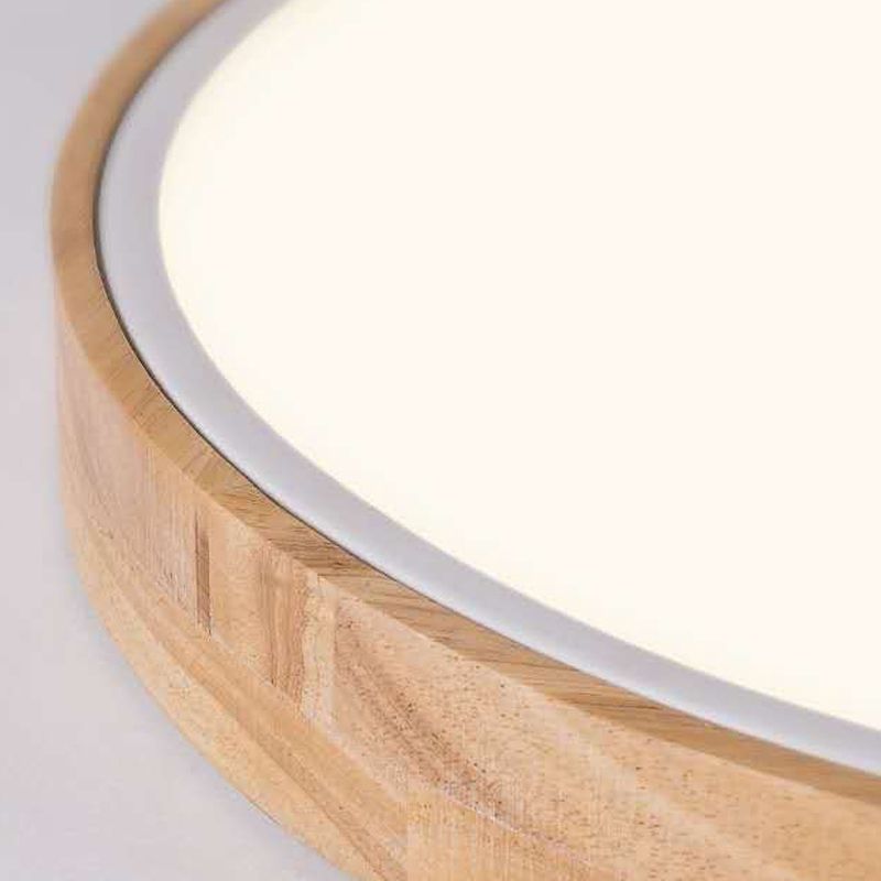 Nordic Simple Flush Plafond Licht Houten LED Flush Mount Verlichting voor Slaapkamer