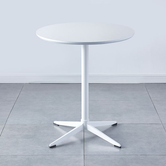 Mesa de comedor redonda contemporánea de metal mesa de madera para comedor y cocina