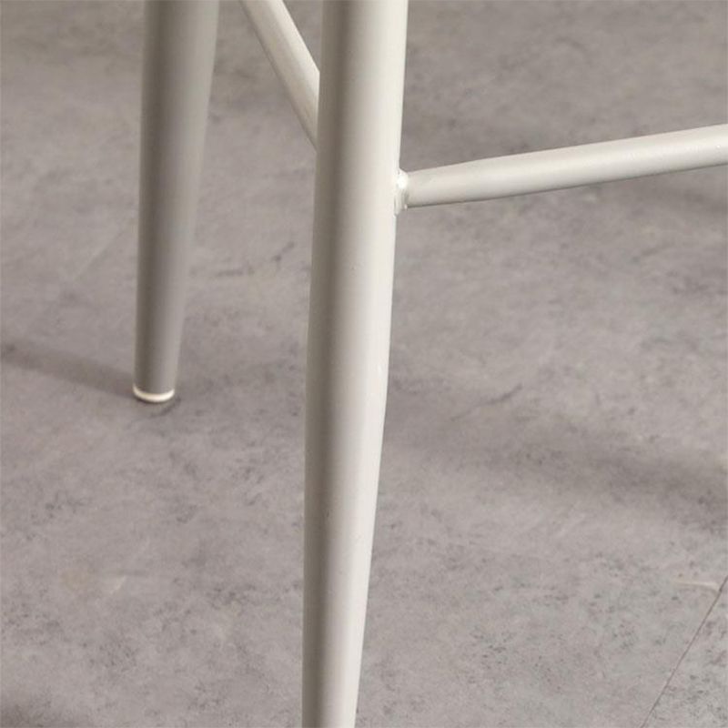 Modern Backrest Armless Counter Stool Iron Cafe Bar Stool with Acrylic Seat and Pedal