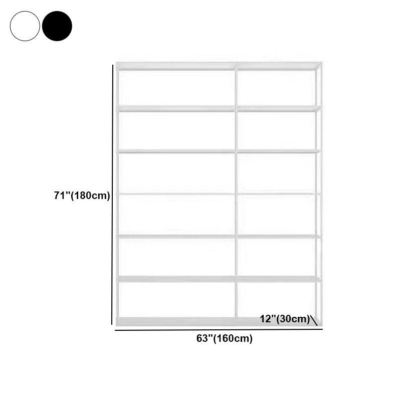 Open Back Bookshelf Contemporary Style Bookcase for Office Study Room