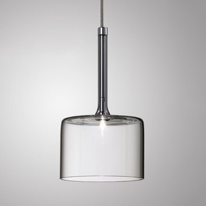 Clear Glass Ceiling Light Dinging Room Bedroom 1 Light Modern Hanging Light