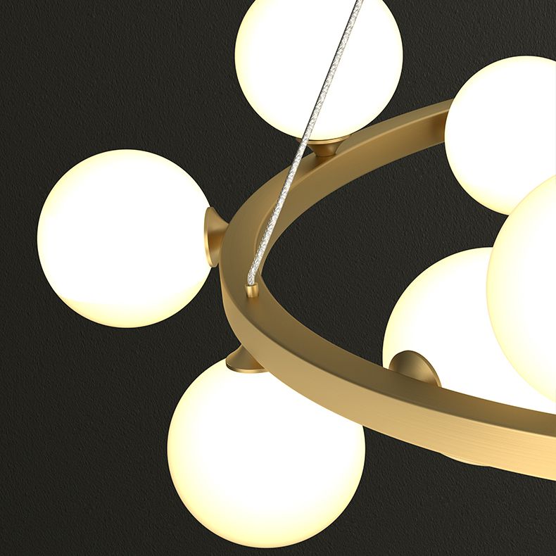Glob kroonluchter verlichtingsarmaturen Designer Style Multi-Head Suspension Light met witte schaduw