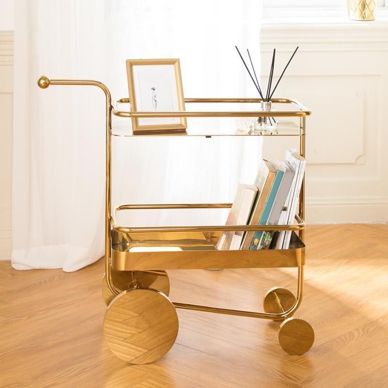 29.25" High Modern Style Prep Table Rolling Metal Prep Table for Home