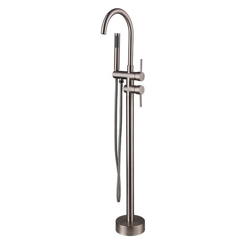 Modern Floor Mounted Metal Freestanding Tub Filler Freestanding High Arc Tub Filler Trim