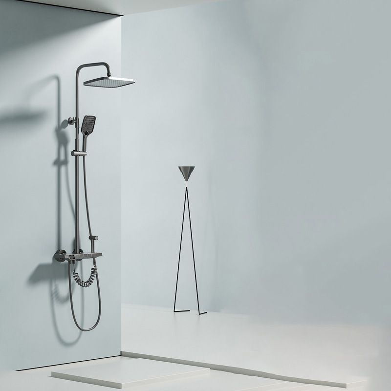 Contemporary Shower Set Slide Bar Handheld Shower Head Wall Mounted Shower System