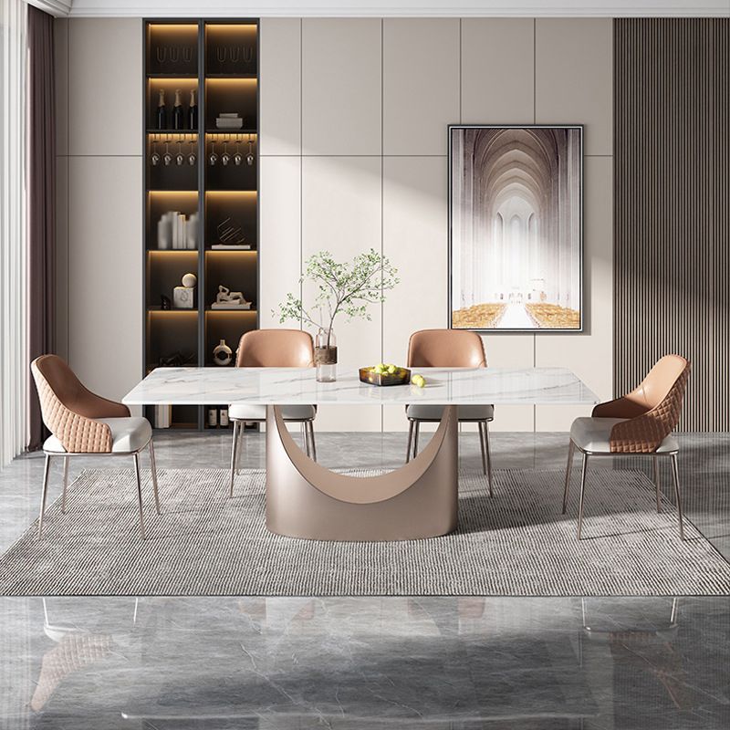 Luxury Sintered Stone Dining Set Rectangle 1/4/5/7/9 Pieces Dining Room Table Set