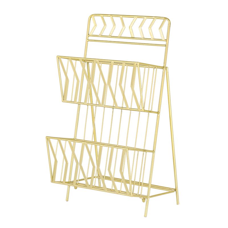 Contemporary Bookshelf Metal Vertical Shelf Bookcase for Living Room