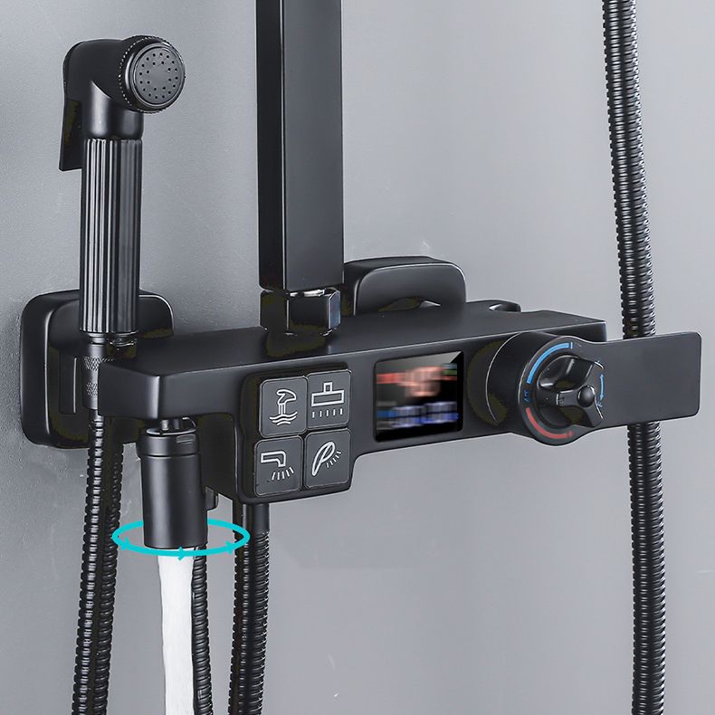 Modern Style Shower System Handle Lever Wall Mounted Copper Shower System